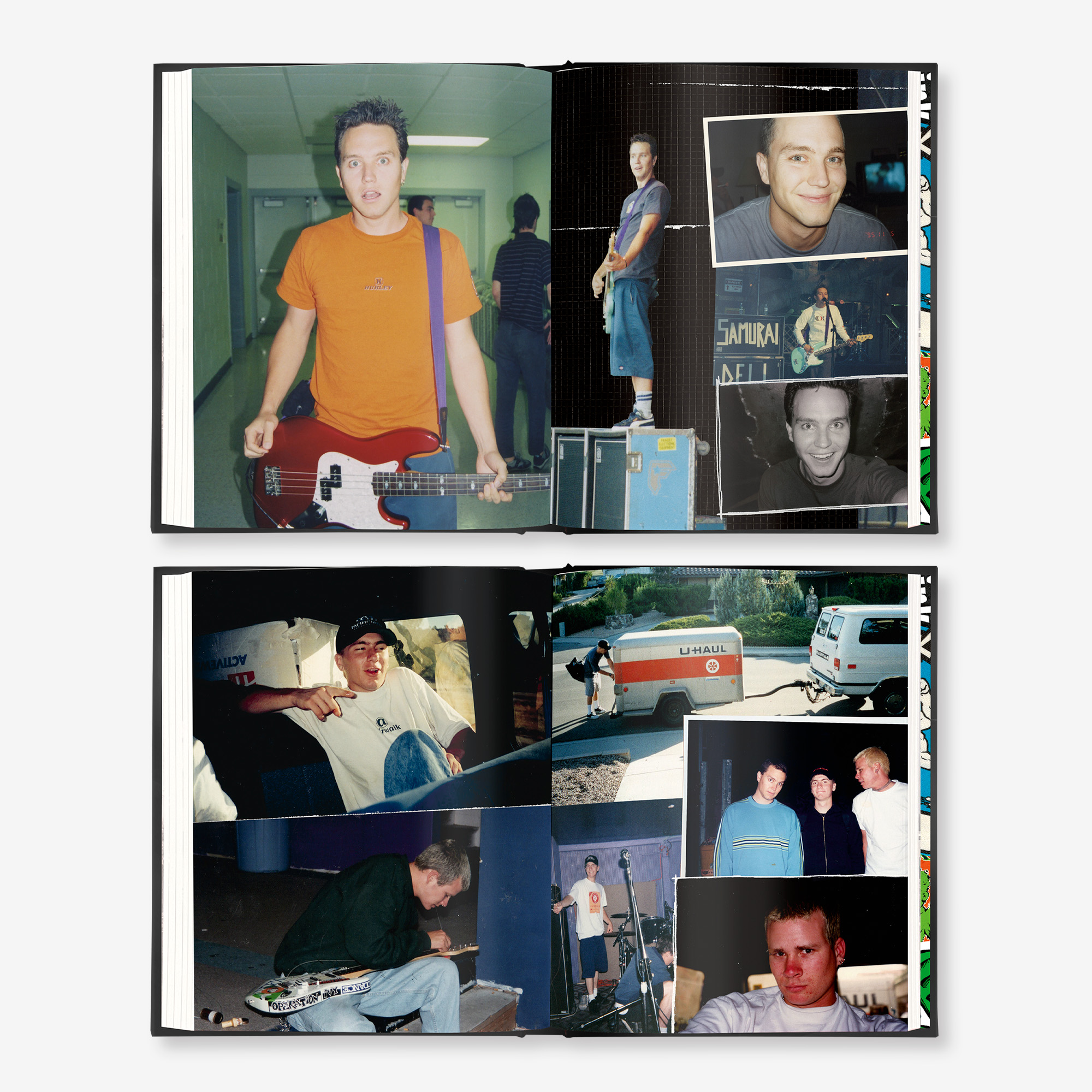 A double page spread featuring photos from inside the edition.