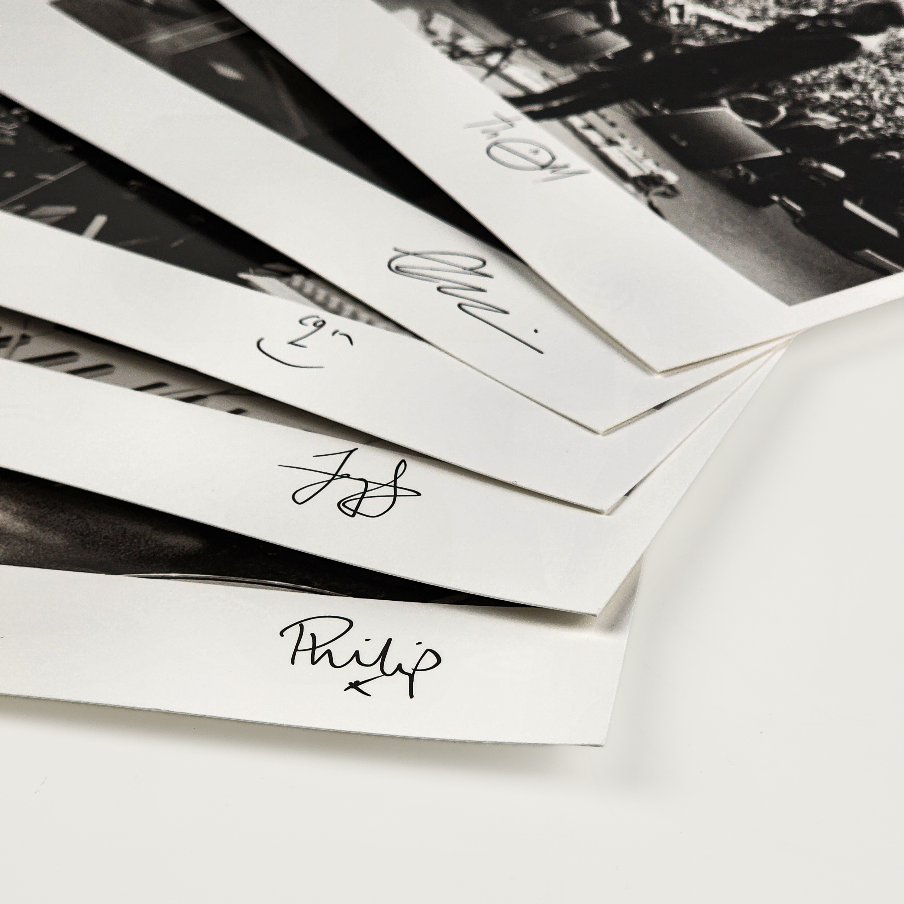 The signed prints from members of Radiohead