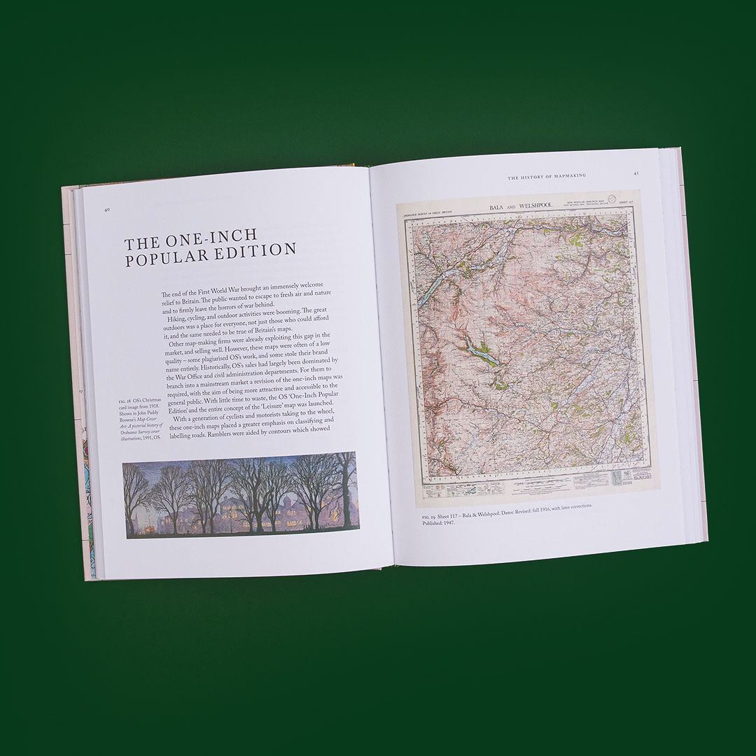The interior of the edition showing a local map.
