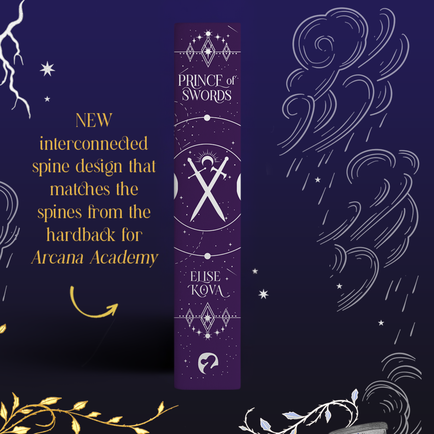 Prince of Swords, foiled spine design